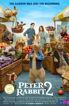 福利.2021/喜剧/动画/冒险[7.3][时光4K60帧] 比得兔2：逃跑计划 Peter Rabbit 2: The Runaway .HEVC.H265.10bit.Dolby.4KSG[英文5.1原声/中英字幕/多版本]